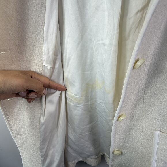 Anthropologie Elevenses Francie Cream Blazer Jacket Size 14 READ Peplum Hem - Picture 11 of 11